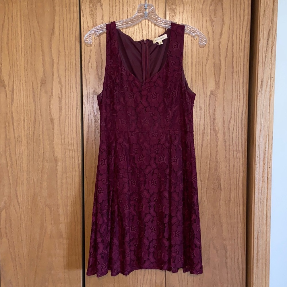 Wine Lace Dress